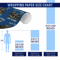 Military Navy 250th Anniversary Wrapping Paper Roll Sea To Shore 250 Years - Wonder Print Shop