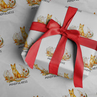 Mindful Aloka the Dog Mindfulness Wrapping Paper Roll Zen Lotus Spiritual Calm