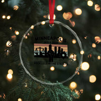 Minneapolis January 8 2026 Justice Movement Crystal Glass Ornament Reckless in the Streets Protest - Wonder Print Shop