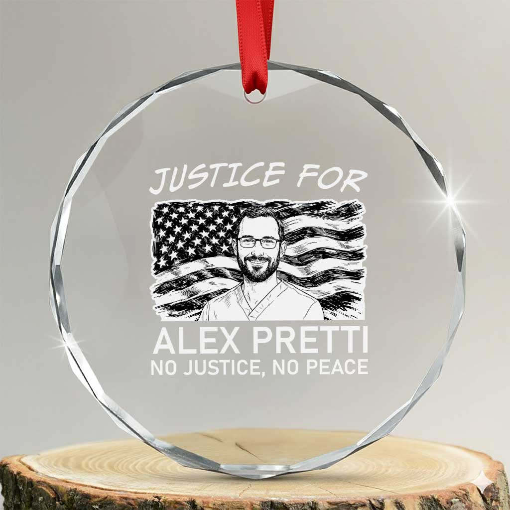 Minneapolis Strong Stand With Alex Crystal Glass Ornament Justice And Solidarity Support Gift