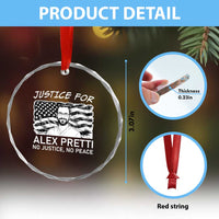 Minneapolis Strong Stand With Alex Crystal Glass Ornament Justice And Solidarity Support Gift