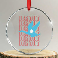 Minnesota Anti ICE Immigration Protest Crystal Glass Ornament Ice Out