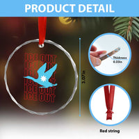 Minnesota Anti ICE Immigration Protest Crystal Glass Ornament Ice Out