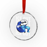 Minnesota Ice Out Crystal Glass Ornament Anti Ice Movement Protest