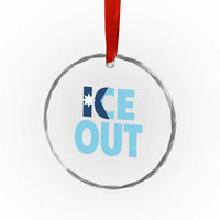 Minnesota Ice Out Crystal Glass Ornament MN State Anti Ice Movement Protest Statement