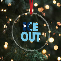 Minnesota Ice Out Crystal Glass Ornament MN State Anti Ice Movement Protest Statement