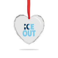 Minnesota Ice Out Heart Crystal Glass Ornament MN State Anti Ice Movement Protest Statement