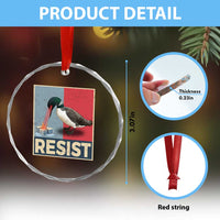 Minnesota Loon Resist Crystal Glass Ornament Loon Bird Laser Ice Cube Poster Graphic