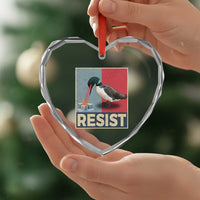 Minnesota Loon Resist Heart Crystal Glass Ornament Loon Bird Laser Ice Cube Poster Graphic