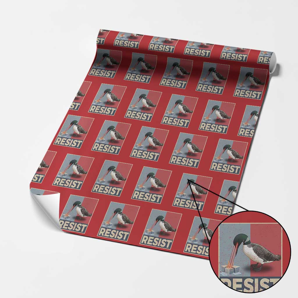 Minnesota Loon Resist Wrapping Paper Roll Loon Bird Laser Ice Cube Poster Graphic
