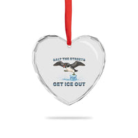 Minnesota Loon Salt The Streets Get Ice Out Heart Crystal Glass Ornament