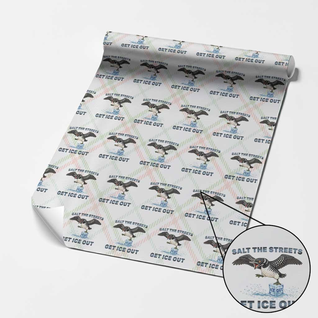 Minnesota Loon Salt The Streets Get Ice Out Wrapping Paper Roll