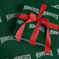 Minnesota MN State Throwback Design Vintage Wrapping Paper Roll
