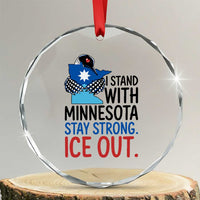 Minnesota Pride Common Loon Crystal Glass Ornament Stand With Minnesota Ice Out