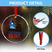 Minnesota Pride Common Loon Crystal Glass Ornament Stand With Minnesota Ice Out