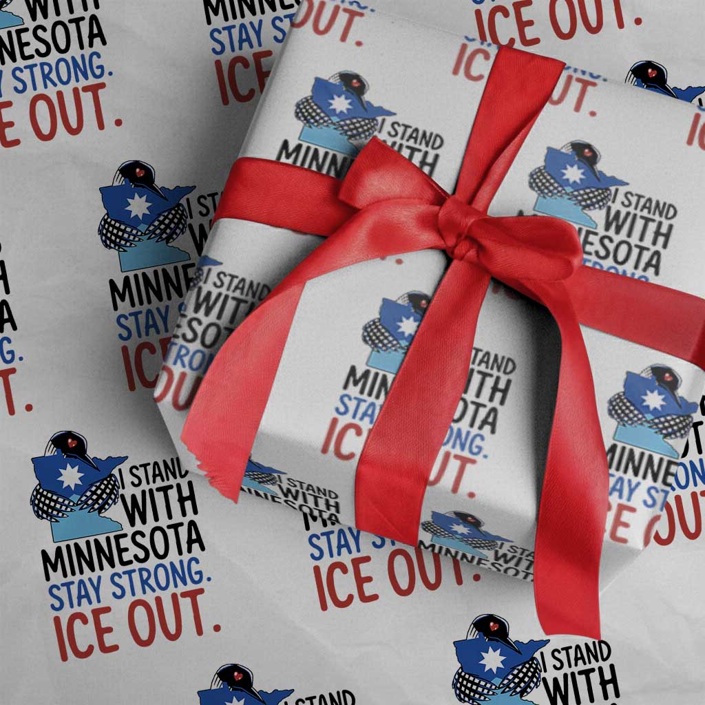 Minnesota Pride Common Loon Wrapping Paper Roll Stand With Minnesota Ice Out