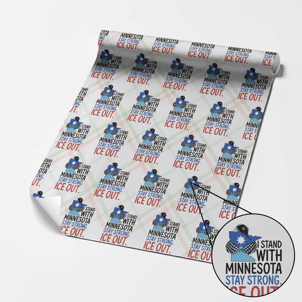 Minnesota Pride Common Loon Wrapping Paper Roll Stand With Minnesota Ice Out
