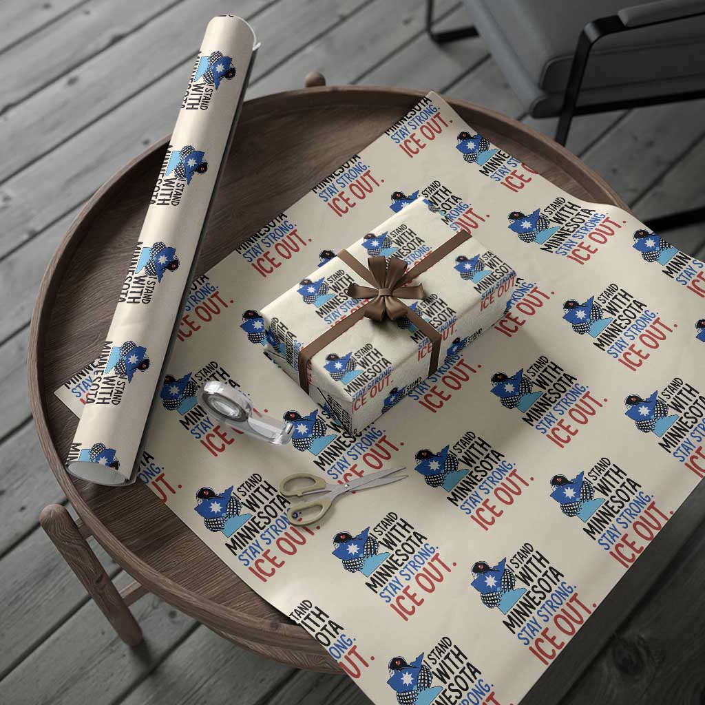 Minnesota Pride Common Loon Wrapping Paper Roll Stand With Minnesota Ice Out