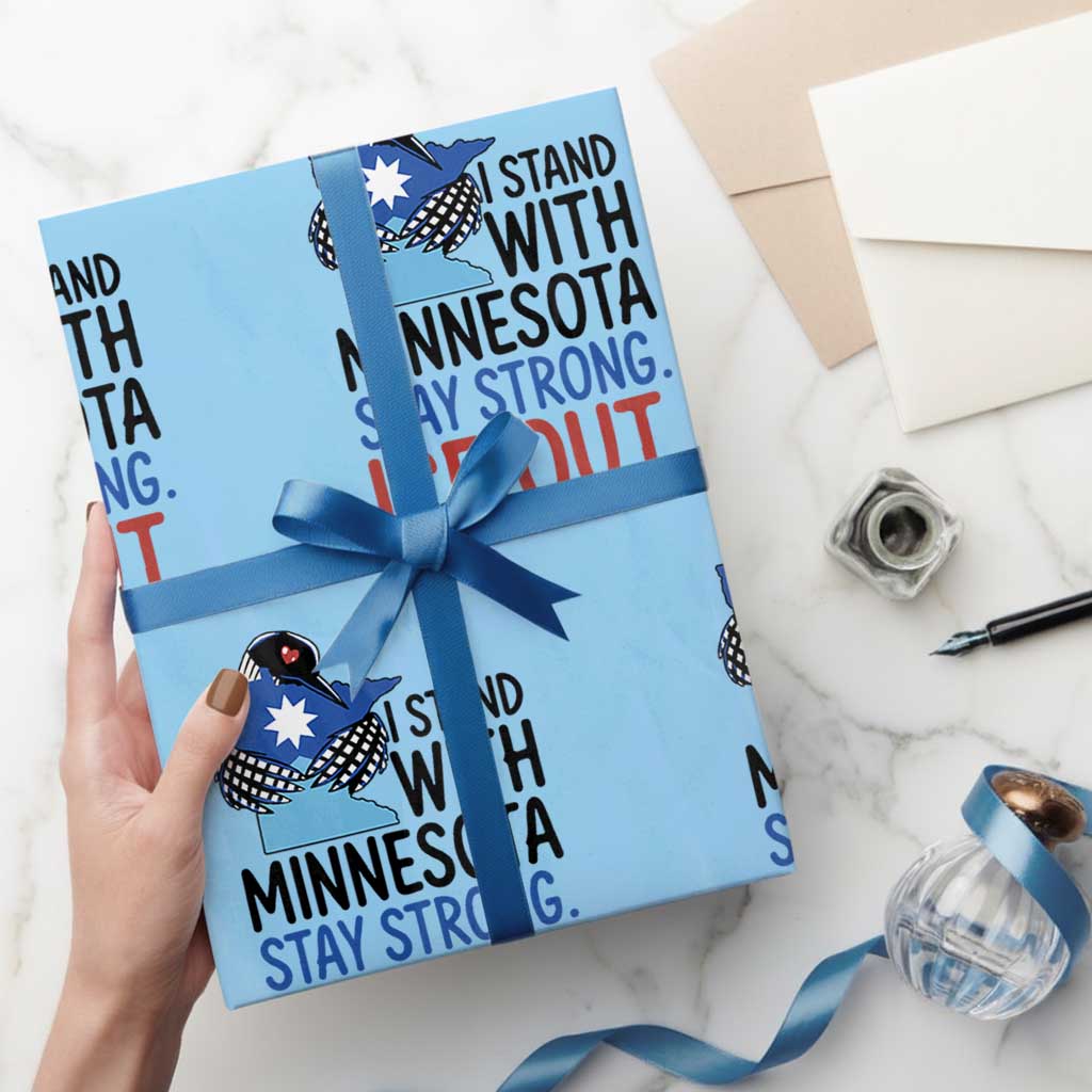 Minnesota Pride Common Loon Wrapping Paper Roll Stand With Minnesota Ice Out