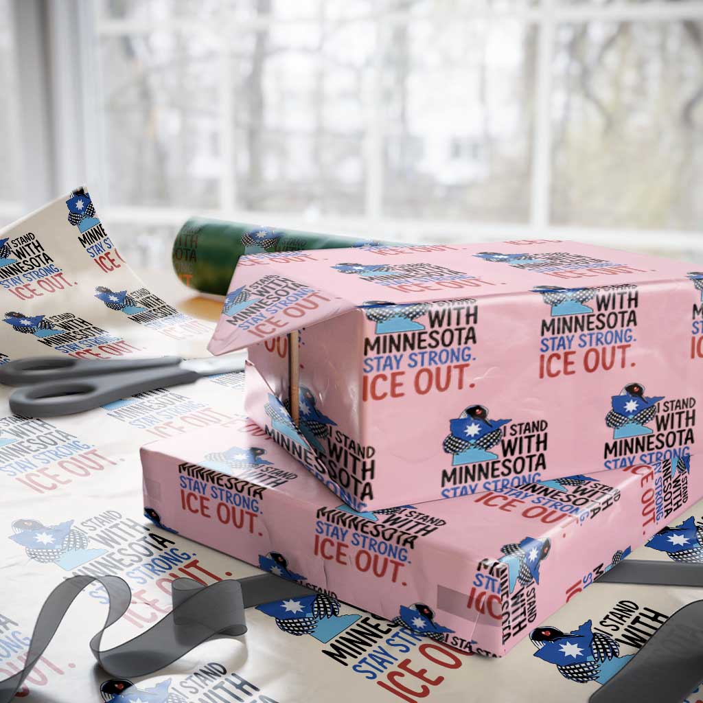 Minnesota Pride Common Loon Wrapping Paper Roll Stand With Minnesota Ice Out