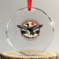 Minnesota Rebel Alliance Loon Crystal Glass Ornament Abolish Ice Protest