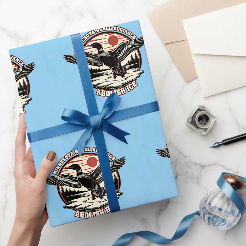 Minnesota Rebel Alliance Loon Wrapping Paper Roll Abolish Ice Protest