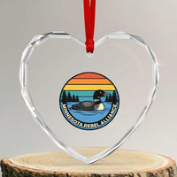 Minnesota Rebel Alliance Vintage Retro Sunset Loon Heart Crystal Glass Ornament