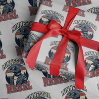 Minnesota Rebel Grumpy Loon Wrapping Paper Roll Retro Vintage Politcal Resistance