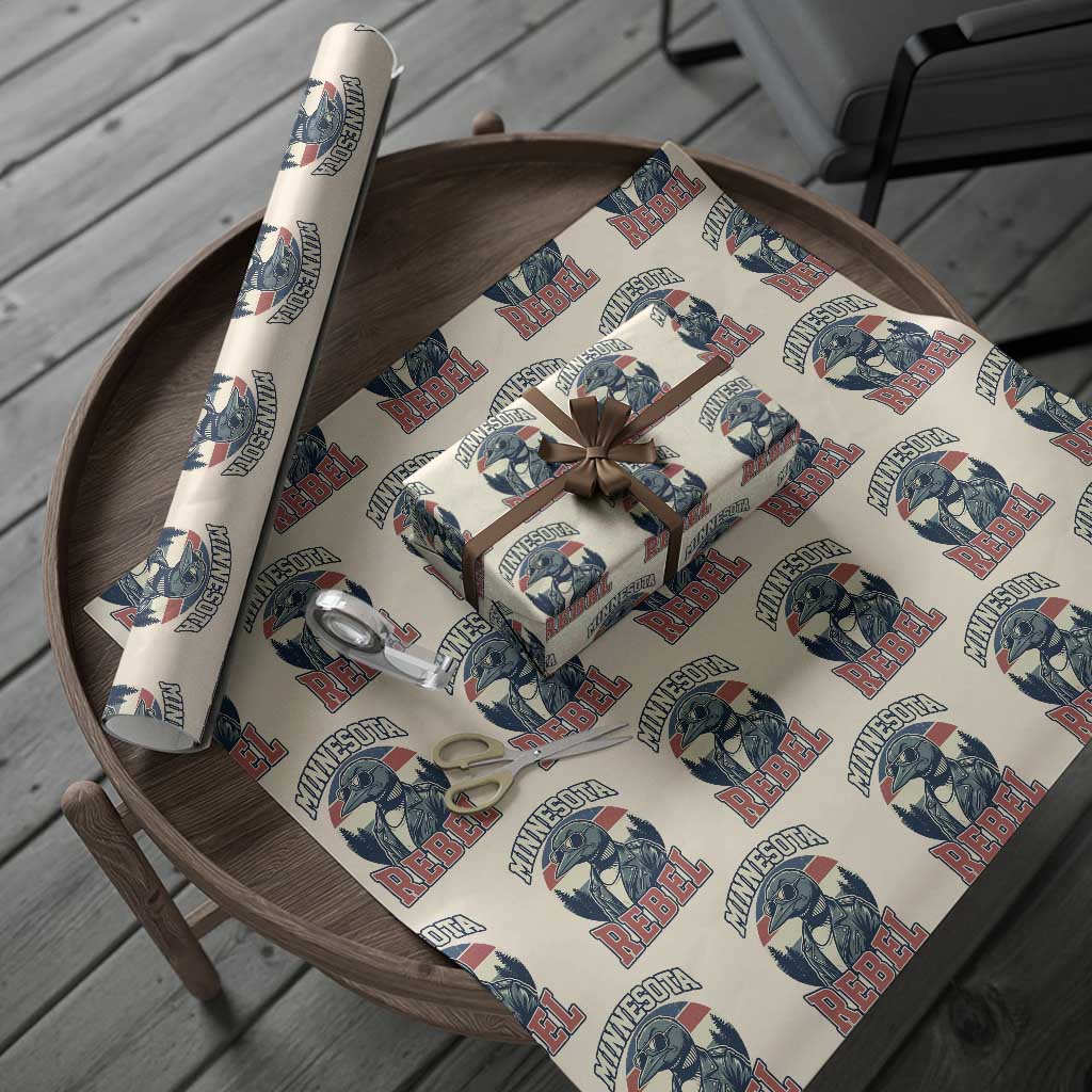 Minnesota Rebel Grumpy Loon Wrapping Paper Roll Retro Vintage Politcal Resistance