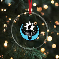 Minnesota Rebel Loon Star Emblem Crystal Glass Ornament Rebellion Symbolic Unity Graphic