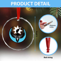 Minnesota Rebel Loon Star Emblem Crystal Glass Ornament Rebellion Symbolic Unity Graphic