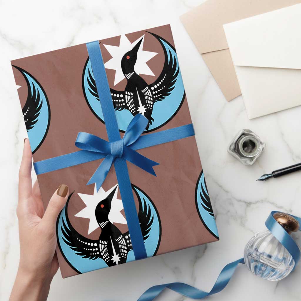 Minnesota Rebel Loon Star Emblem Wrapping Paper Roll Rebellion Symbolic Unity Graphic