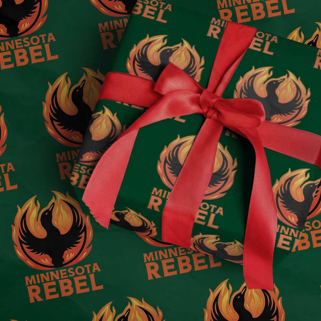 Minnesota Rebel Loon Wrapping Paper Roll Rising From Fire Political Resistance