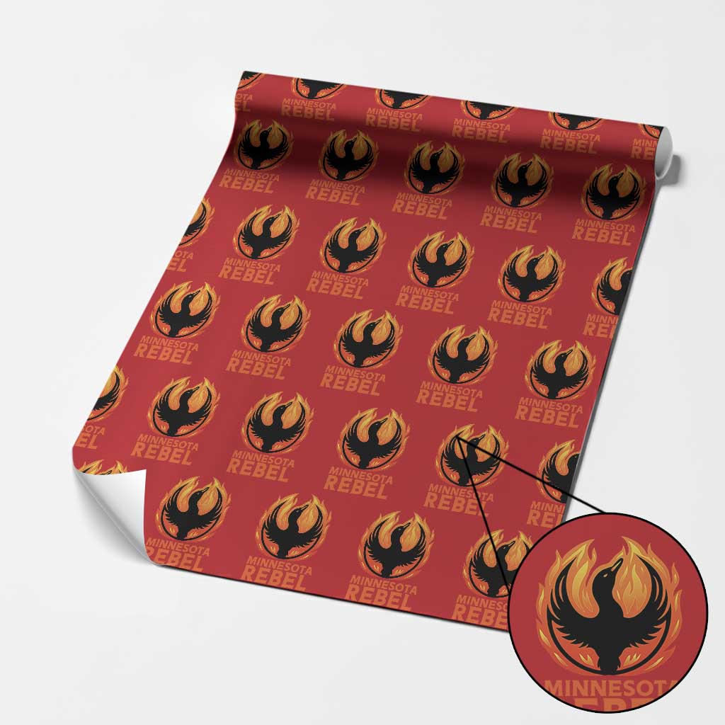 Minnesota Rebel Loon Wrapping Paper Roll Rising From Fire Political Resistance