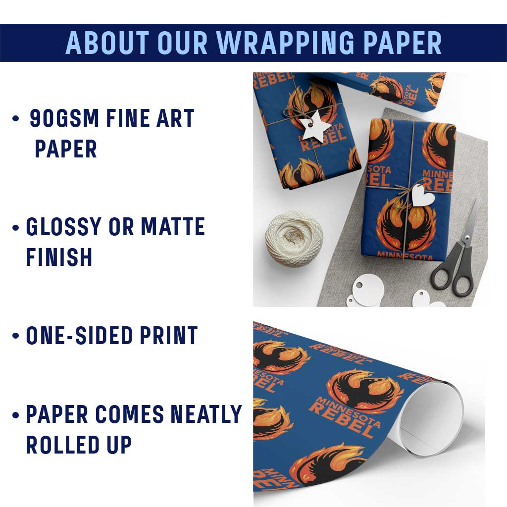 Minnesota Rebel Loon Wrapping Paper Roll Rising From Fire Political Resistance