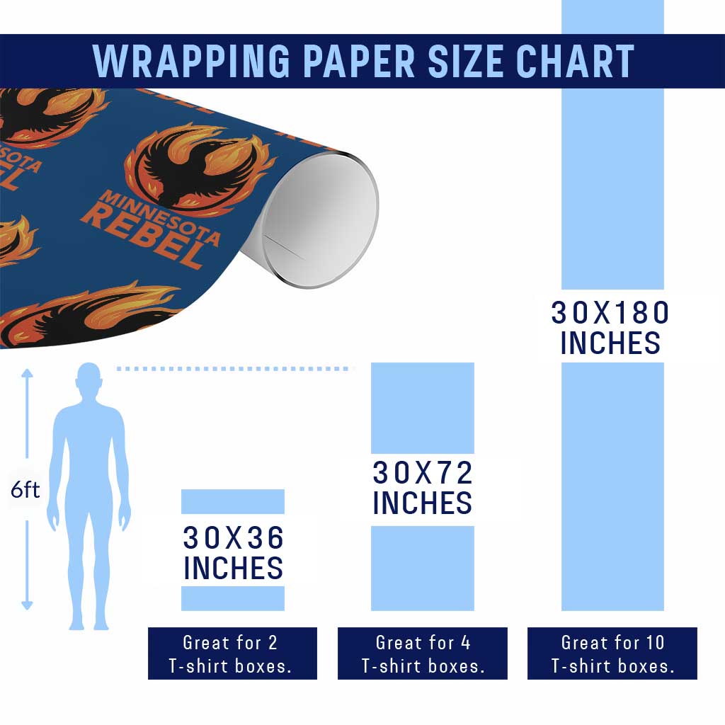 Minnesota Rebel Loon Wrapping Paper Roll Rising From Fire Political Resistance