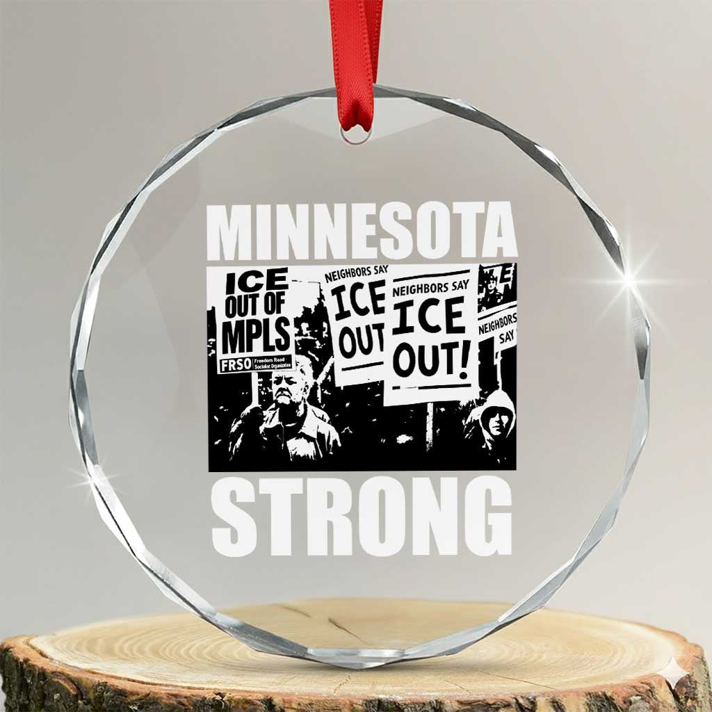Minnesota Resist Anti ICE Immigration Protest Crystal Glass Ornament Bruce Streets Of Minneapolis Right Now