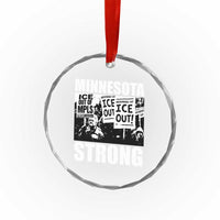Minnesota Resist Anti ICE Immigration Protest Crystal Glass Ornament Bruce Streets Of Minneapolis Right Now