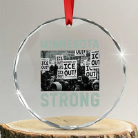 Minnesota Resist Anti ICE Immigration Protest Crystal Glass Ornament Streets Of Minneapolis Right Now Ice Out