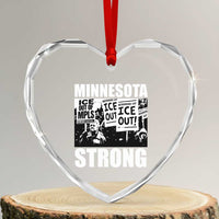 Minnesota Resist Anti ICE Immigration Protest Heart Crystal Glass Ornament Bruce Streets Of Minneapolis Right Now