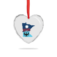 Minnesota Resist Anti ICE Immigration Protest Heart Crystal Glass Ornament Ice Out