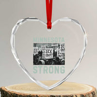 Minnesota Resist Anti ICE Immigration Protest Heart Crystal Glass Ornament Streets Of Minneapolis Right Now Ice Out