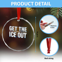 Minnesota Resist Anti ICE Immigration Protest Ladies Crystal Glass Ornament