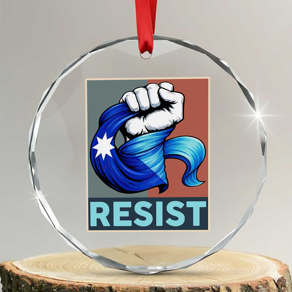 Minnesota Resist Ice Out Crystal Glass Ornament MM Support Gift