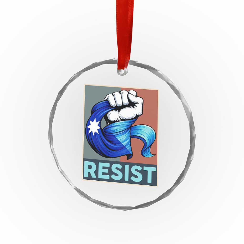 Minnesota Resist Ice Out Crystal Glass Ornament MM Support Gift
