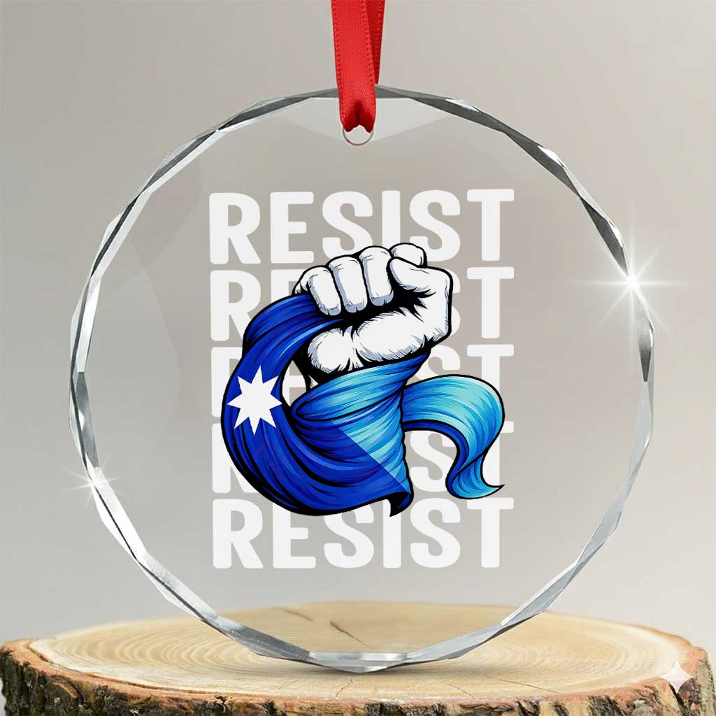Minnesota Resist Ice Out Crystal Glass Ornament Support MN Anti Ice Movement