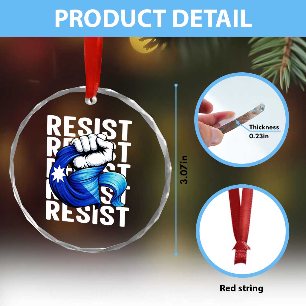 Minnesota Resist Ice Out Crystal Glass Ornament Support MN Anti Ice Movement