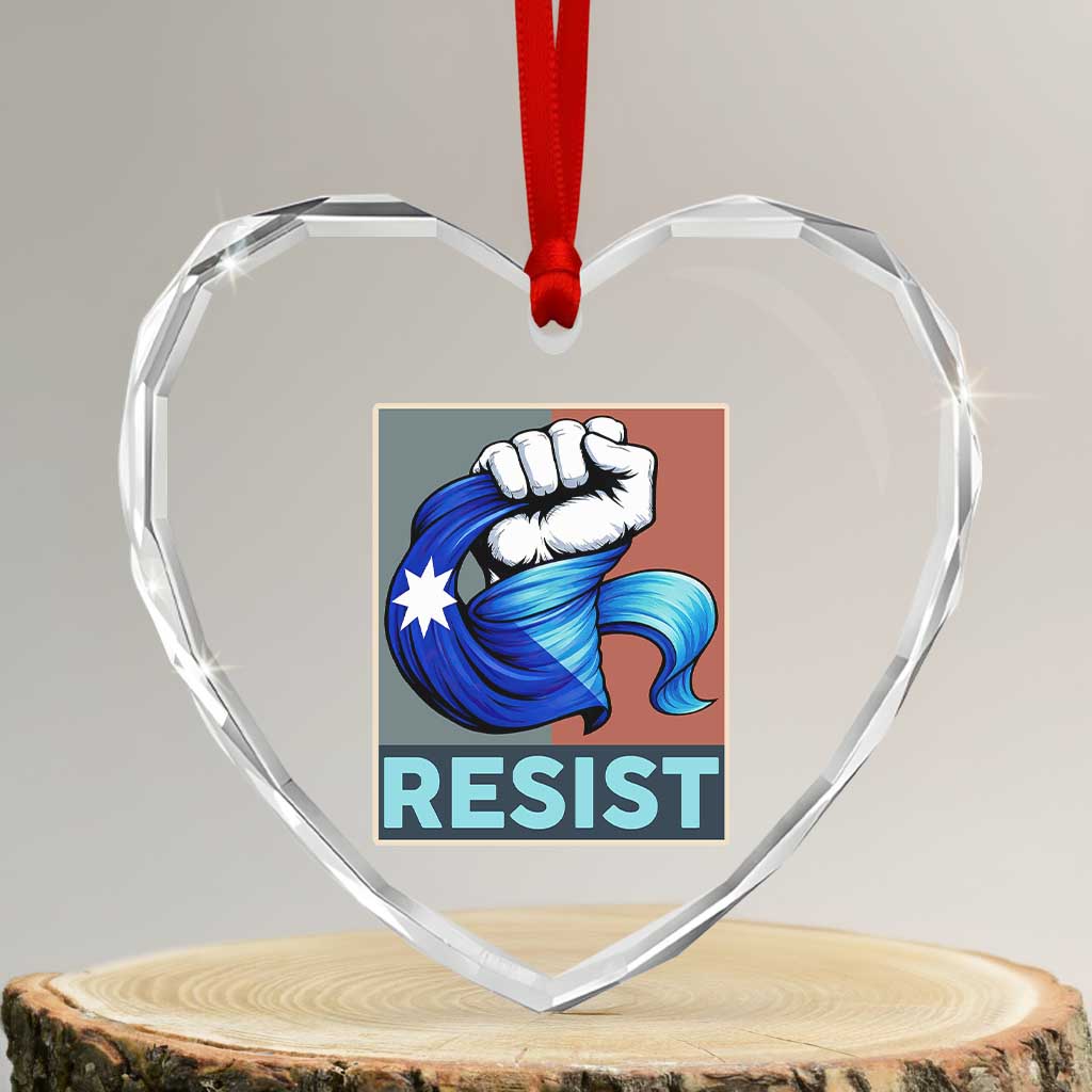 Minnesota Resist Ice Out Heart Crystal Glass Ornament MM Support Gift