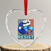 Minnesota Resist Ice Out Heart Crystal Glass Ornament MM Support Gift