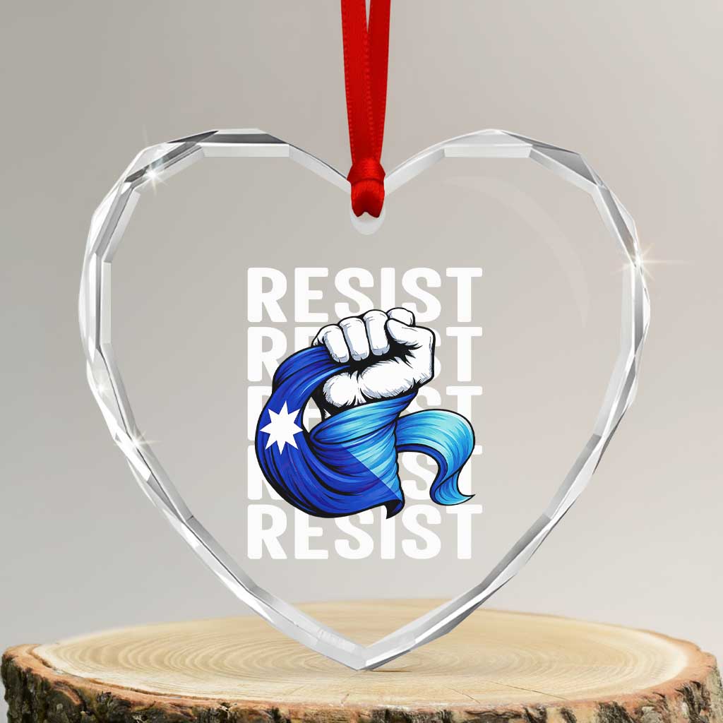 Minnesota Resist Ice Out Heart Crystal Glass Ornament Support MN Anti Ice Movement